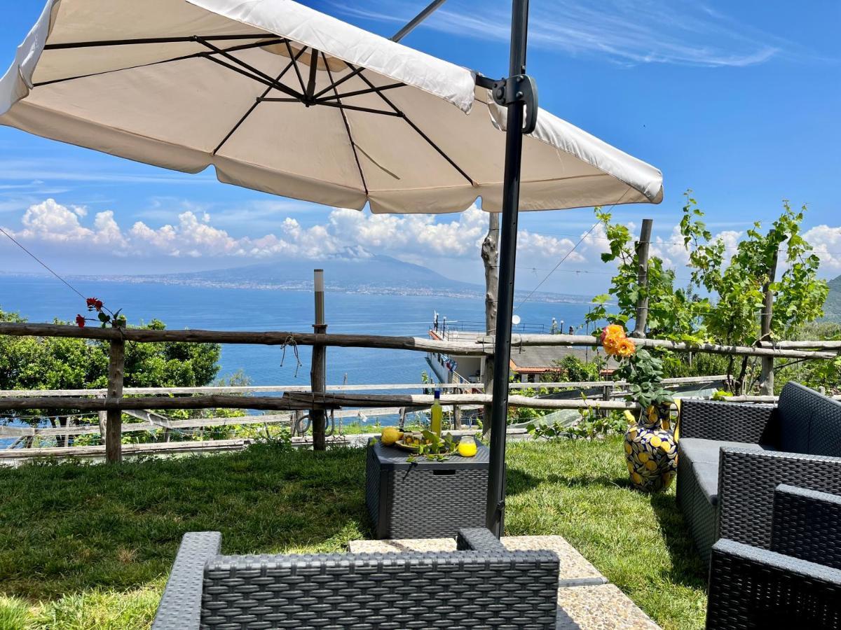 Villa La Badia Montechiaro - Breathtaking View Of Sorrento Coast Vico Equense Exterior foto