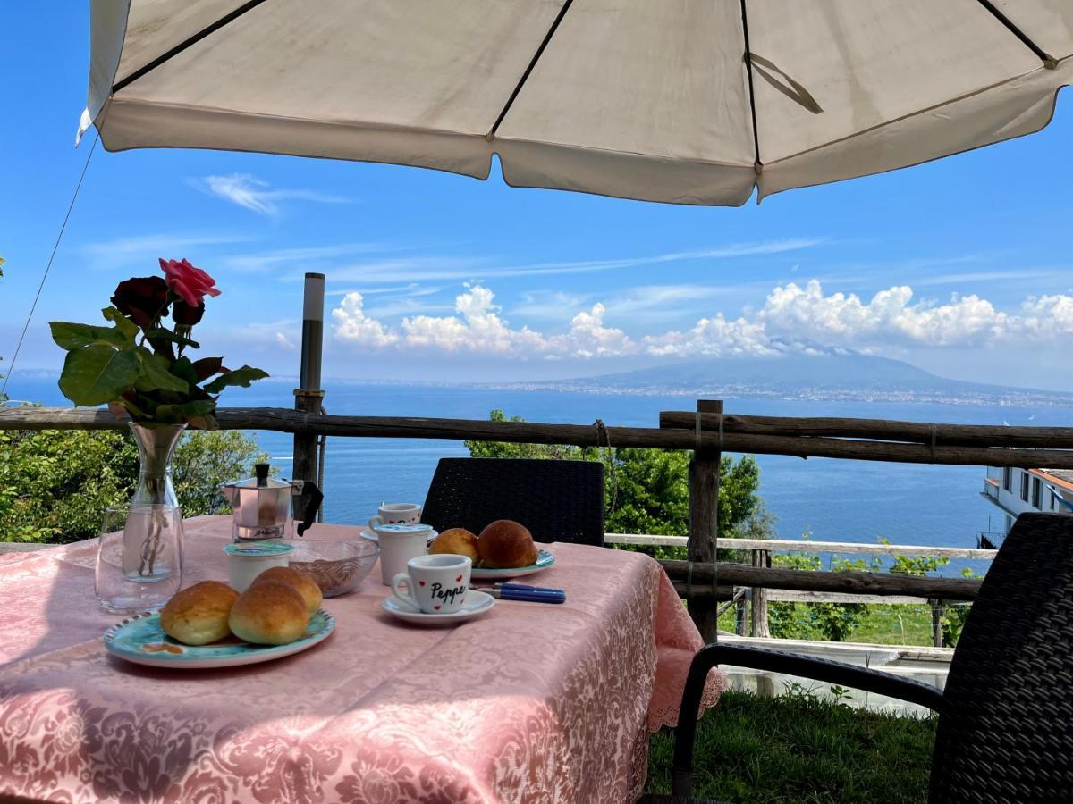 Villa La Badia Montechiaro - Breathtaking View Of Sorrento Coast Vico Equense Exterior foto