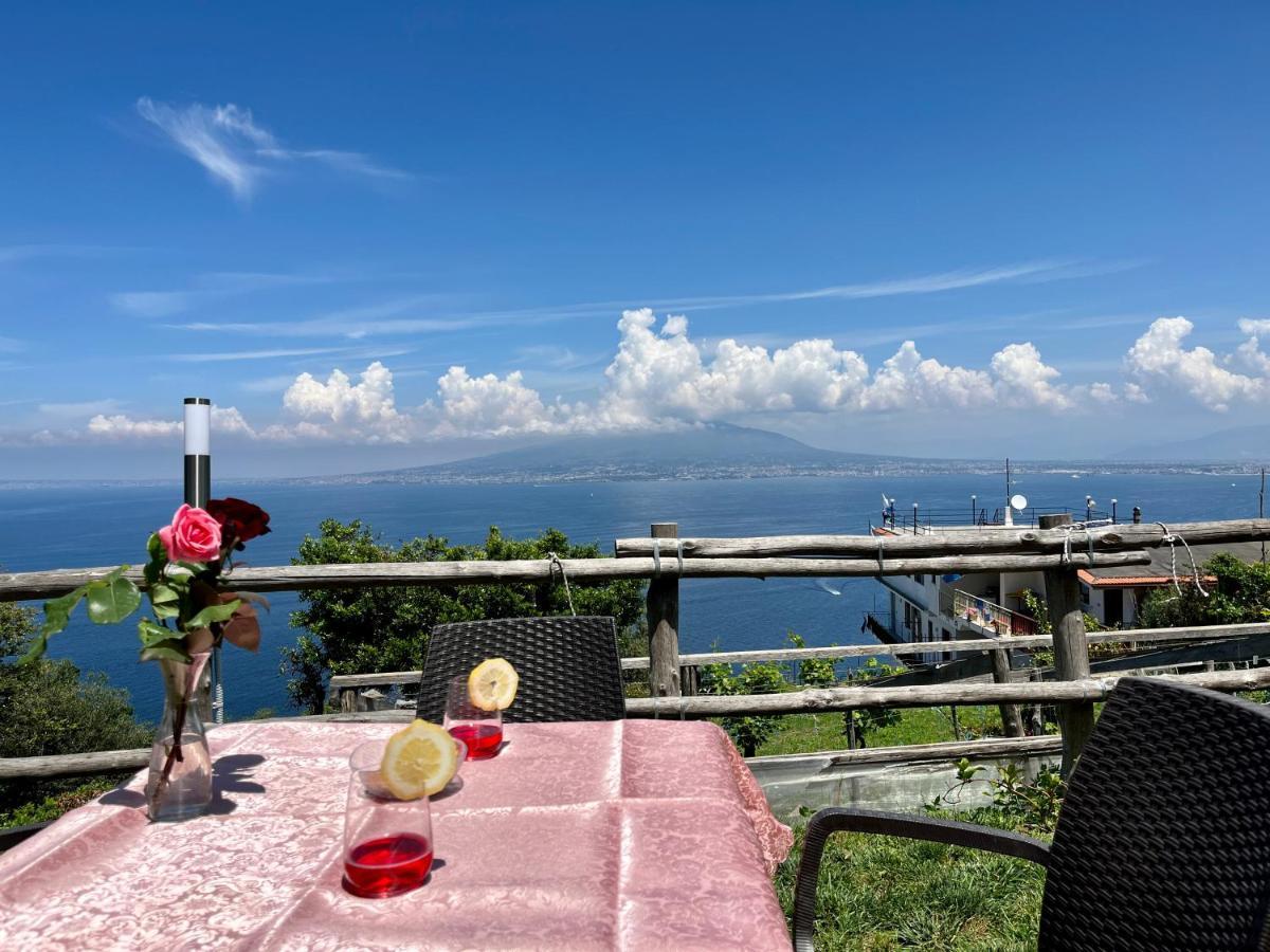 Villa La Badia Montechiaro - Breathtaking View Of Sorrento Coast Vico Equense Exterior foto